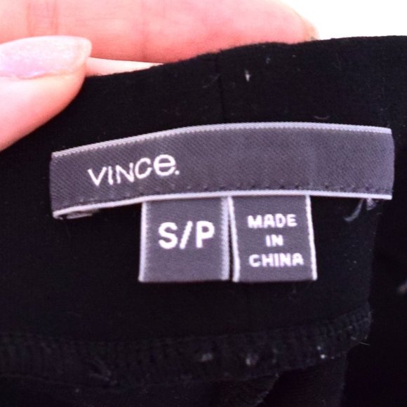 Vince Black Elastic Waistband Back Stitch Leggings - Picture 7 of 7